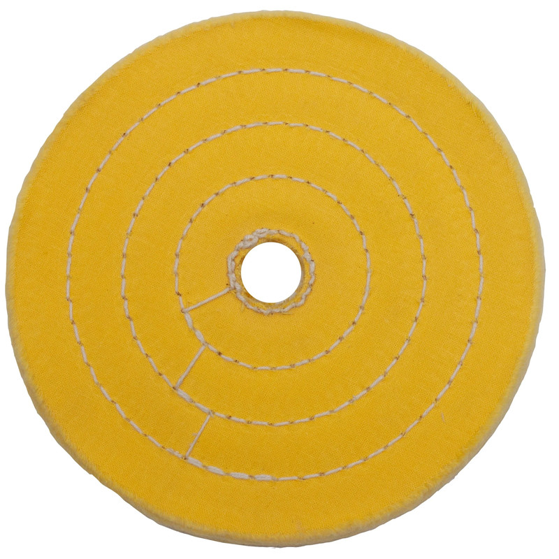 8" x 1/2" Buffing Wheel with 1" Arbor Hole - Color:Yellow Linen